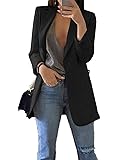 Andongnywell Women's Office Blazer Jacket Open