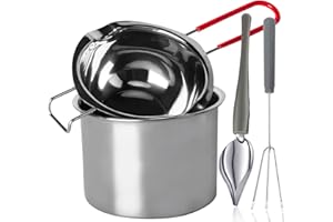 Stainless Steel Double Boiler Melting Pot with Heat Resistant Handle, Large Capacity Chocolate Melting Pot for Butter Candy B