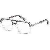 FEISEDY Retro Aviator Blue Light Glasses for Men Women Square Frame Computer Reading/TV/Phones Glasses B0209