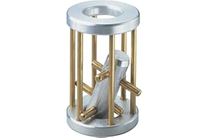 Bits and Pieces Metal Brain Teaser Puzzle - Torpedo Disentanglement Puzzle, 3D Assembly Puzzles for Adults