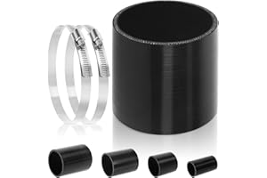 Glarks 4inch (102mm) ID Straight Coupler Silicone Hose 4inch(100mm) Length 4-Ply Reinforced High Performance with 2Pcs 105-12