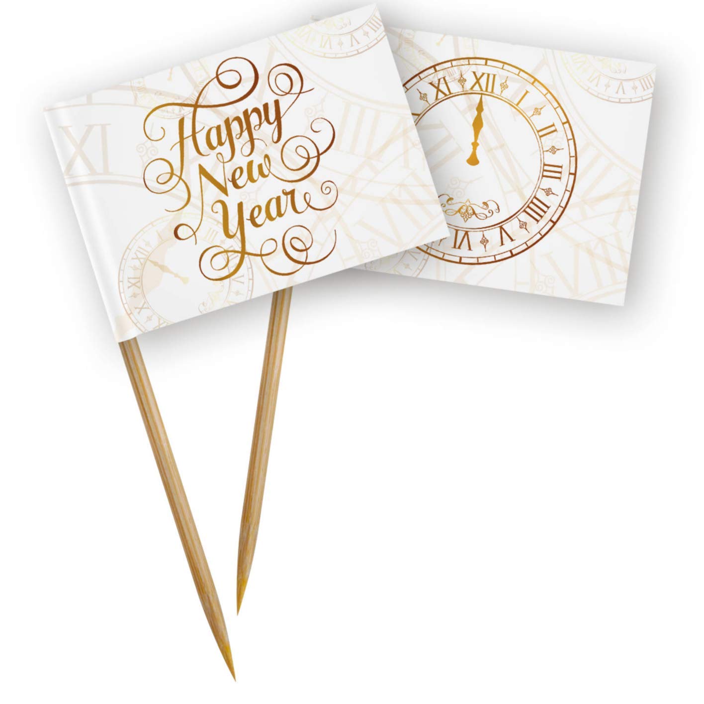 Happy New Year Party Pickers - 50 Pieces