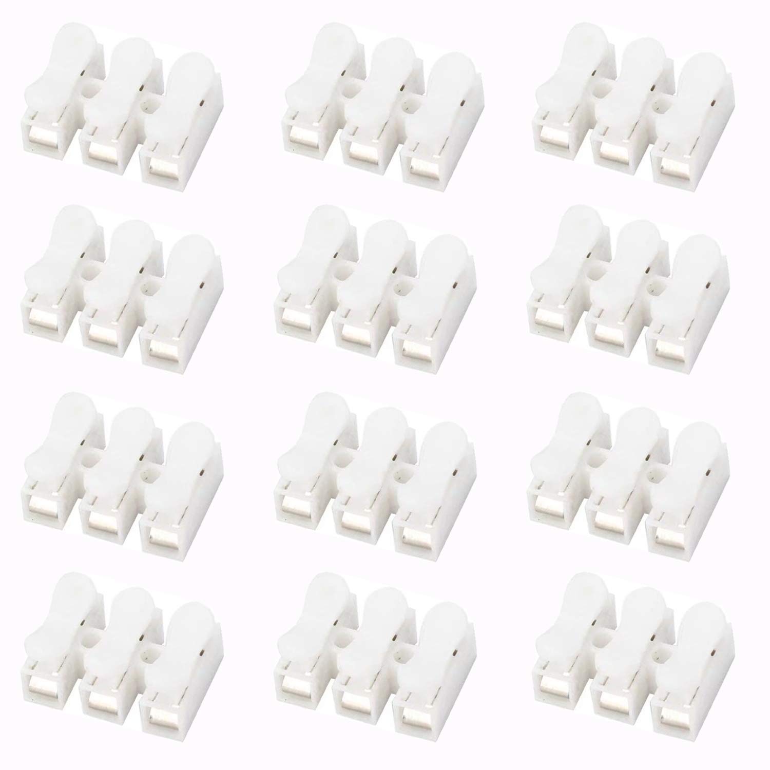 CEEYSEE 39 Pcs Spring Wire Connectors CH3 Cable clamp Terminal Block Quick Push-in Electrical Wiring Terminal Connectors (SCH3)