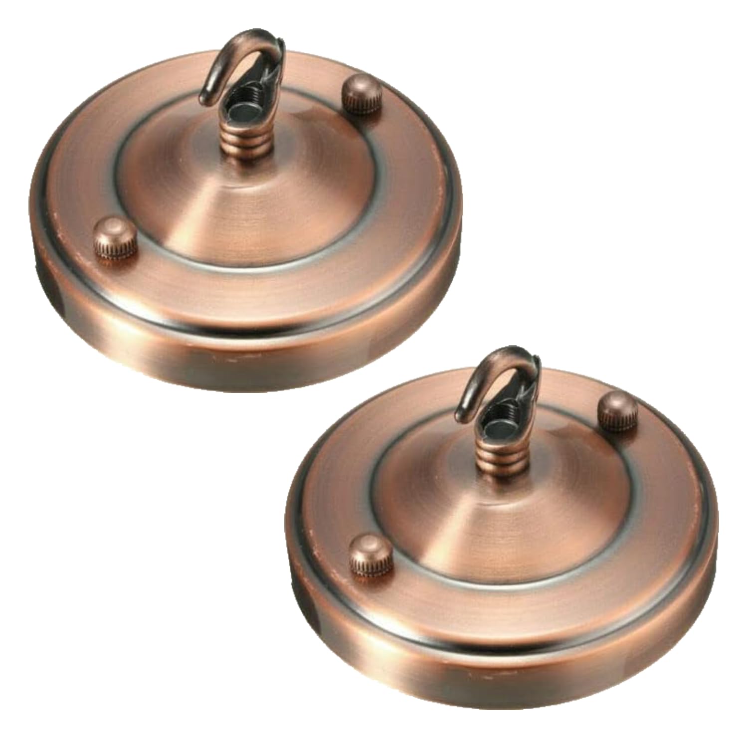 LEDSONE Copper Vintage Single Out Ceiling Rose Hook Plate for Light Fitting Chandelier, 108mm Metal Antique Side Fitting Ceiling Plate with Accessories for Ceiling and Wall Lamp