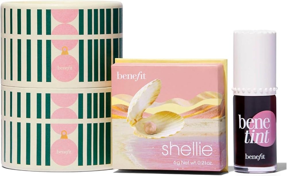 Benefit Mistletoe Blushin' Benetint Lip Cheek Stain & Blush Duo Full Size