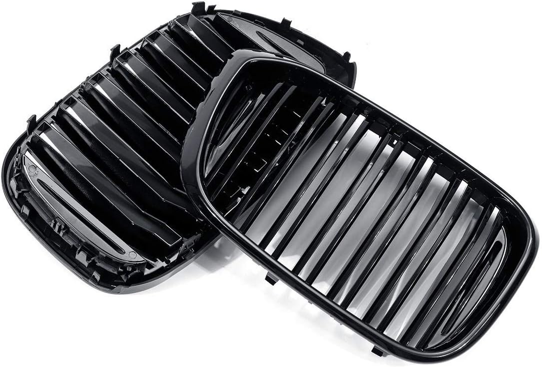 SHENYUAN Compatible With BMW G01 X3 G02 X4 2018~2019 Glossy Black Front Bumper Grille Mesh Grill