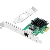 Buacoz Gigabit Ethernet Network Card with Intel I226-V Chip 2.5Gbps Single-Port NIC Card,PCI-E X1 RJ45 LAN Network Adapter, Support Windows Server 2019/2022/Windows 10/11/Linux/Vmware