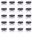 DAOKI 20Pcs Micro Switch AC 1A 125V 3Pin SPDT NO+NC Hinge Lever Momentary Push Button Micro Limit Switch for Arduino