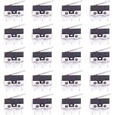 DAOKI 20Pcs Micro Switch AC 1A 125V 3Pin SPDT NO+NC Hinge Lever Momentary Push Button Micro Limit Switch for Arduino