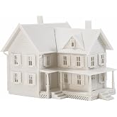 N Scale Model Village Two-Story House Kit Unassembled Christmas Building for Model Railroad JZN5871JJ