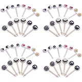 RAYNAG 40-Piece Kids Bento Box Food Picks Mini Cute Cartoon Plastic Fruit Toothpicks, Adorable Eye-style Lunchboxes Picks