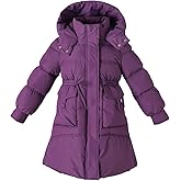 Vryndelle Girls Waterproof Coat Winter Parka Long Puffer Jacket Padded Hooded Snow Clothes
