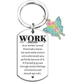 Lelekdo Work Besties Gifts for Women Appreciation Gifts for Coworkers Best Coworker Gift for Women Administrative Assistant Gift Keychain for Coworkers Christmas Birthday