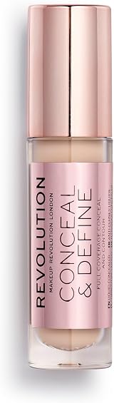 Makeup Revolution Conceal & Define Concealer C3 4g Lightweight Full Coverage