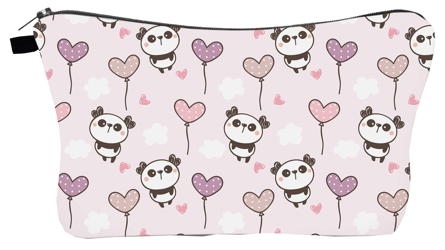 FAVORTALK Cosmetic Bags for Women Makeup Organiser Storage Travel Makeup Case Portable Polyester Beauty Bag with Lovely Animal Panda Pattern Small Make Up Bag B1219 — image 1