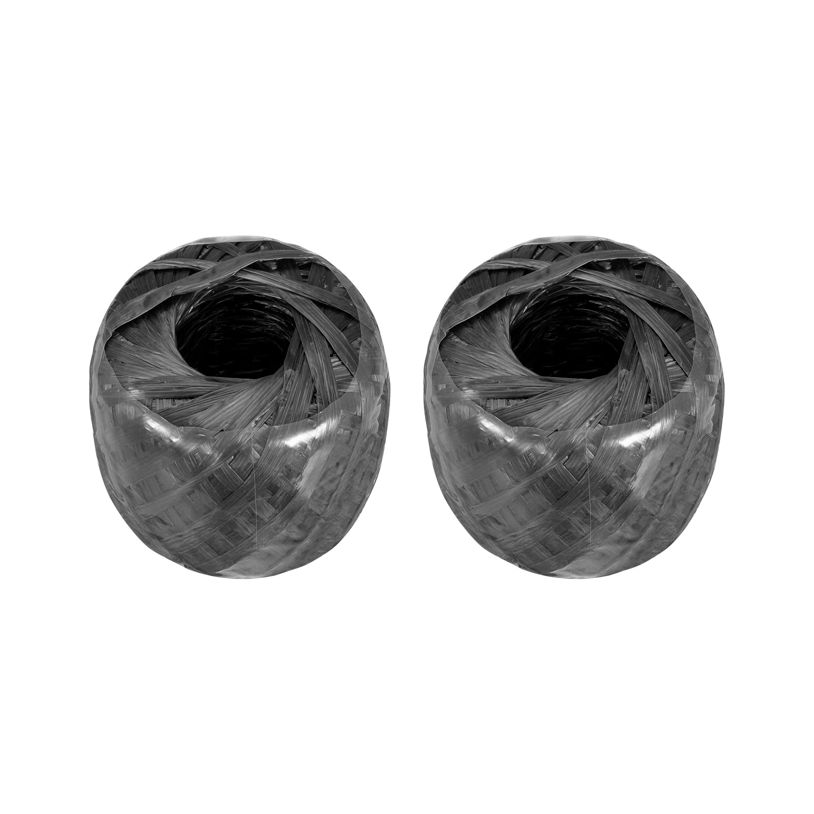 Rebower Polyester Nylon Rope [for Household Bundled Packing DIY]-100m/328ft / 2Roll Plastic,Black
