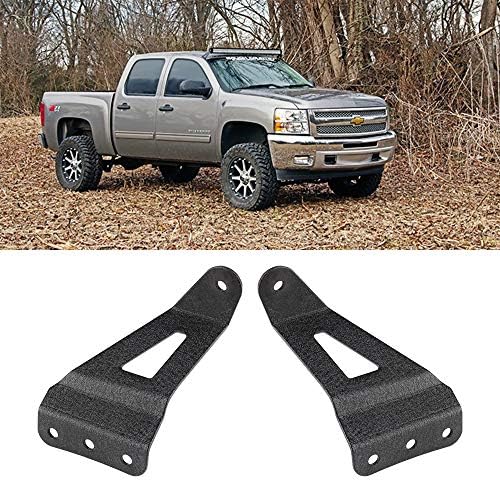 Athiry 50 inch Curved LED Work Light Bar Mounting Brackets Upper Roof Windshield Mount Kit Fit for 2007-2013 Chevrolet Silverado/GMC Sierra1500/GMC Yukon