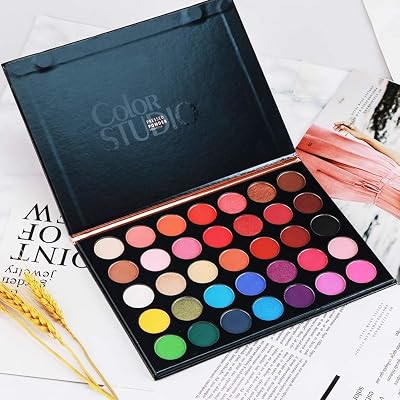 New 35 Colors Shimmer Matte Eyeshadow Palette Color Studio Eye Makeup High Pigment Natural Colors Makeup Palette Eye Shadow Yiitay