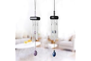 UNIME Wind Chimes, Creative Design 2 Pack Beautiful Garden Chimes, Portable Metal Wind Chimes for Home Garden Decoration, Small Size