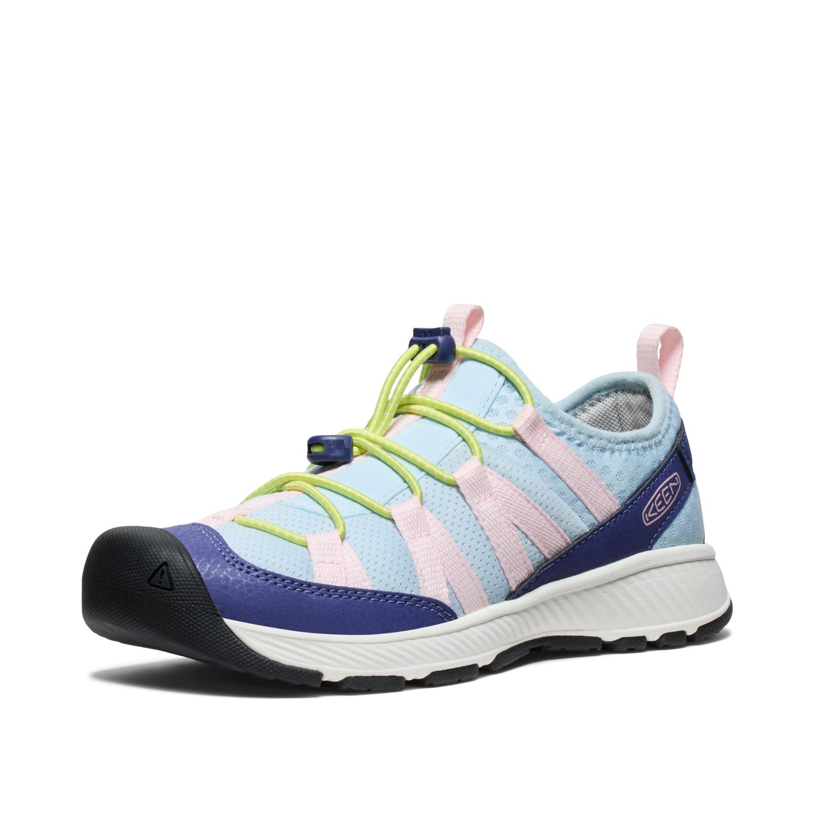 KEEN Unisex-Child Motozoa Comfortable Easy On Breathable Lightweight Athletic Sneakers, Skipper Blue/Giggle Pink, 1