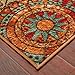 Mohawk Home Caravan Ornamental Floral Medallion 5' x 8' Area Rug - Orange - Perfect for Living Room, Dining Room, Office