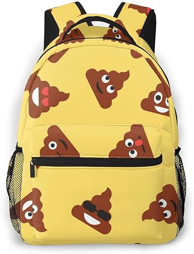 Amazon うんこ 表情 面白い リュックサック バックパック 季節新品 通学 通勤 出張 旅行 多機能 メンズ レディース 大容量 黒 アウトドアリュック 登山リュック x 29 X 40cm シューズ バッグ