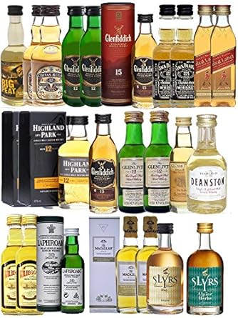 Adventskalender mit 16 verschiedenen Whisky Miniaturen insg. 24 Stück