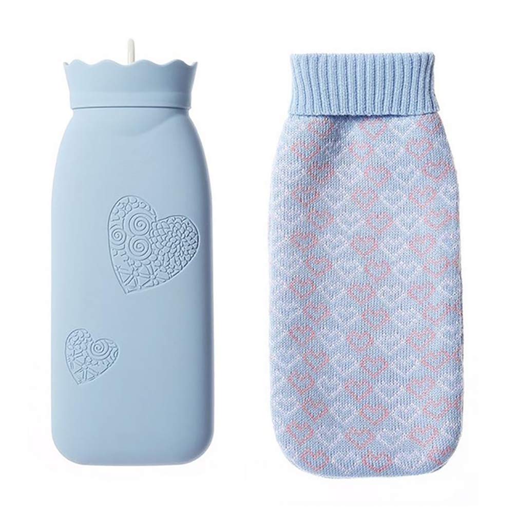 Botella de agua caliente de silicona con tapa microondas ...