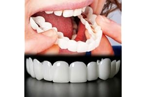 TKUUC 2Pairs Temporary Dentures Teeth for Women and Men, Nature and Comfortable, Protect Your Teeth and Regain Confident Smile