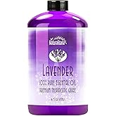 Naturalitana Lavender Essential Oil Pure Essential Aromatherapy Oil for Diffuser, Soap, Bath Bombs, Candles, and Soap Making (16oz)
