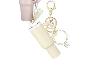 ERTUNA Mini Tumbler Keychain Accessories for Stanley Cup, 2 Way Cute Charms Chapstick Lip Balm Holder for Women Purse Handbag
