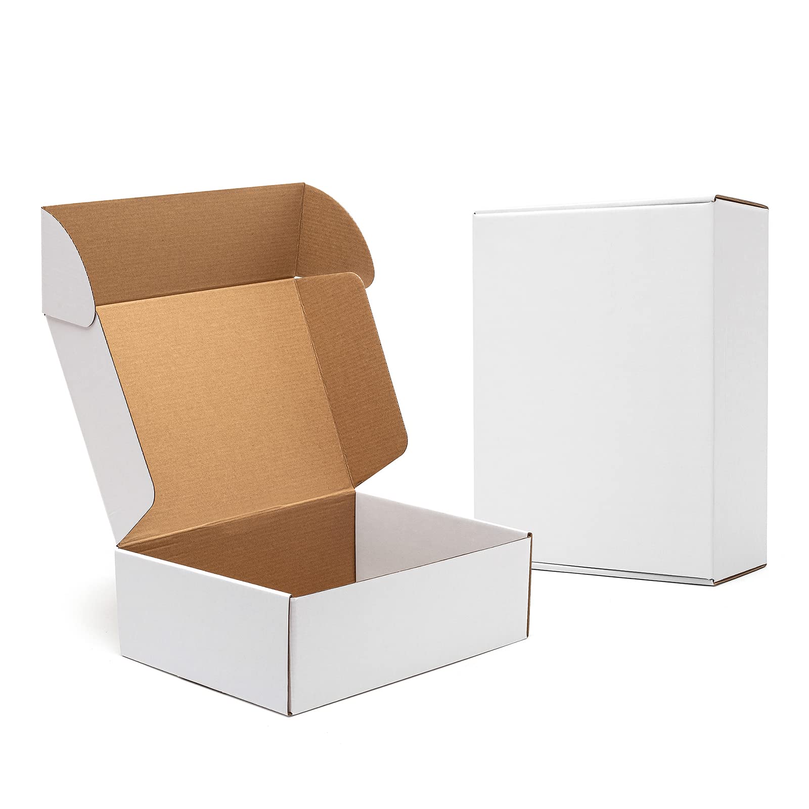 Photo 1 of Timirog White Shipping Boxes 12x9x4" 20 Pack- Corrugated Cardboard Mailing Box for Small Business, Tab Locking Literature Mailer Packaging Supplies for Packing Gifts Craft