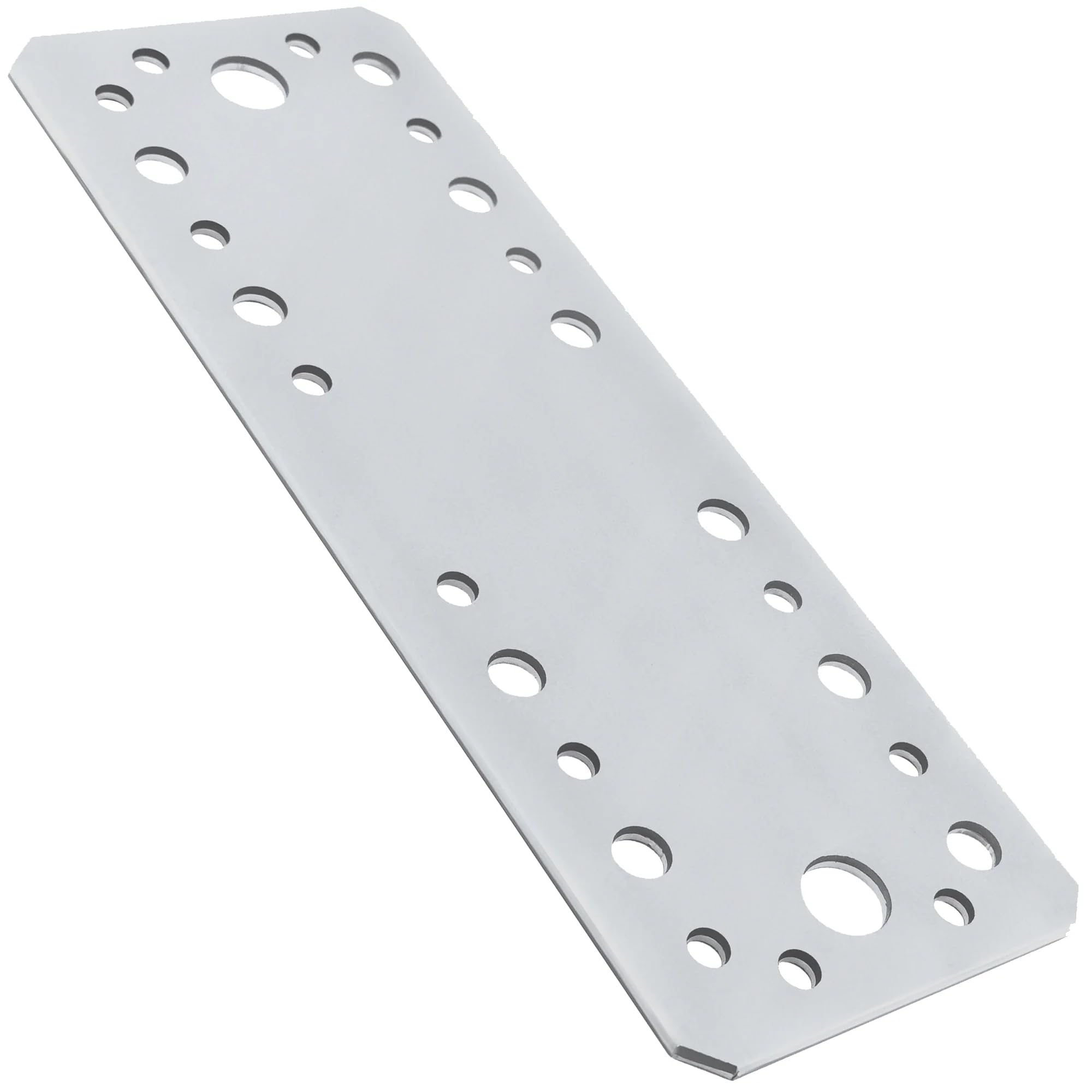 Premium Flat Bracket 2.5mm Galvanised Steel Joining Plate Brackets for Timber Fence, Sleeper & Wood Bracket Applications Pack of: 2 Size: 140mm x 55mm x 2.5mm
