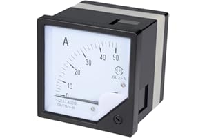 uxcell AC 0-50A Analog Panel Ammeter Gauge Ampere Current Meter 6L2 1.5 Error Margin