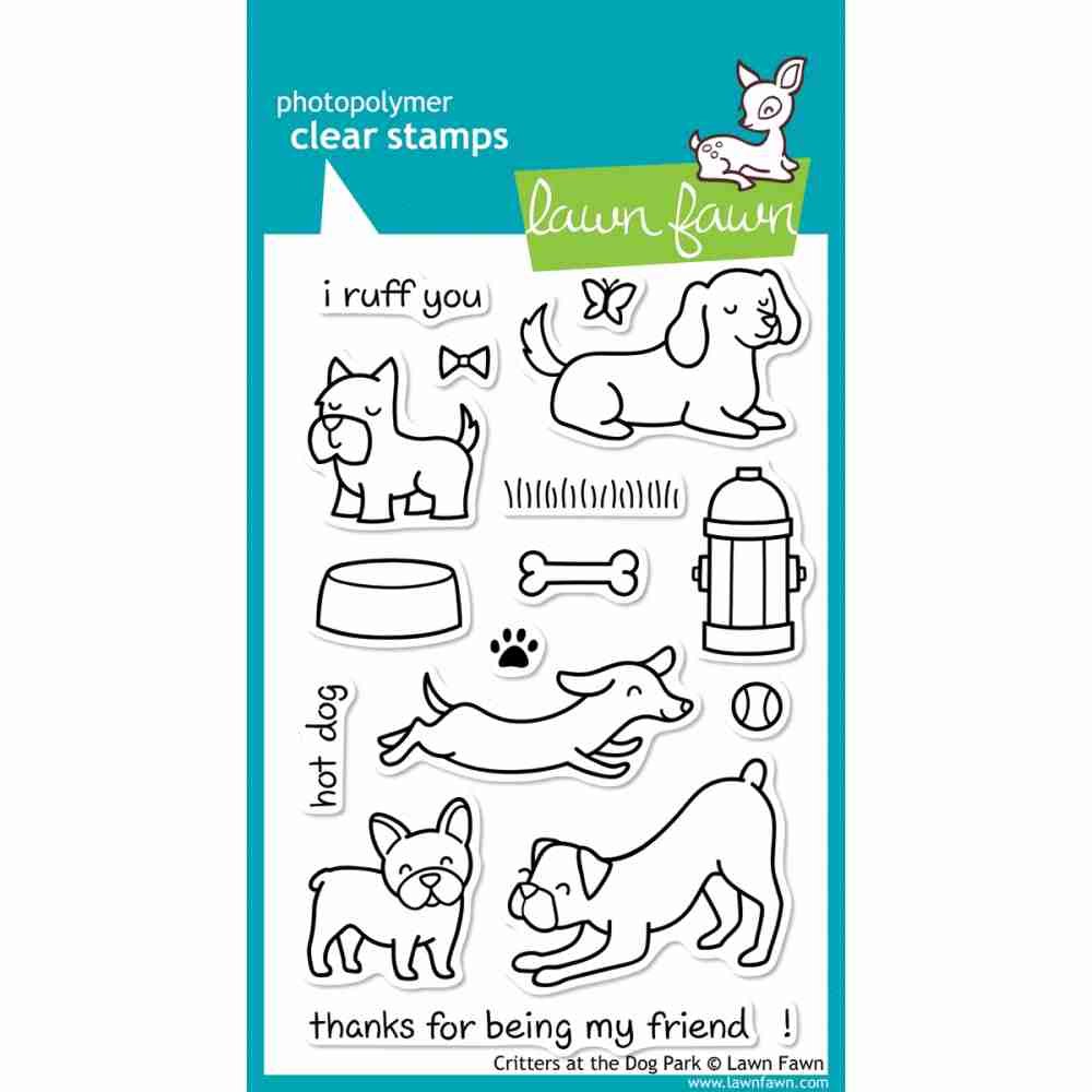 Lawn Fawn Clear Stamps 10cm x 15cm -Critters At The Dog Park
