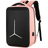 ORILOOSEN Hard Shell Business Backpack Travel Laptop backpack USB port backpack Daily laptop backpack Waterproof travel backpack (Pink)