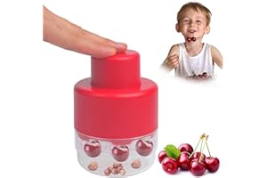 EDDHOMES Cherry Pitter Multiple, 7 Holes Multi Cherry Pitter Tool Pit Remover, 7-in-1 Cherry Seed Remover Quick, Portable Cherry Pitting Tool, Heavy-Duty Metal Cherry Core Pitter for Cherries Jam (Multi)