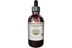 HAWAIIPHARM 2-in-1! Wild Lettuce & Kava Kava Glycerite, Organic Wild Lettuce (Lactuca Virosa) & Kava Kava (Piper Methysticum) Alcohol-Free Liquid Extract, Hawaii Pharm Trusted Brand, 2 oz