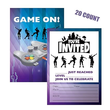 Amazon Com Weimaro Video Game Invitations 20 Invitations 20