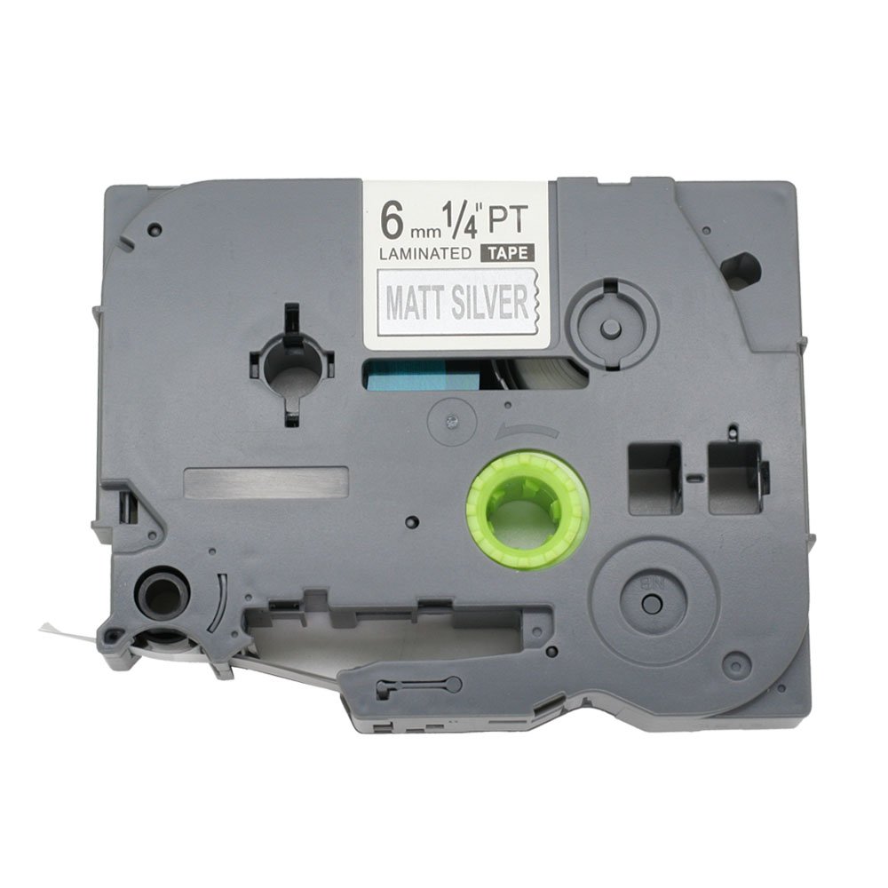 BROVACS 1 Pack Black on Matt Silver Label Tape Compatible for Brother P-Touch TZ M911 TZe M911 6mm 1/4" OPA1191M