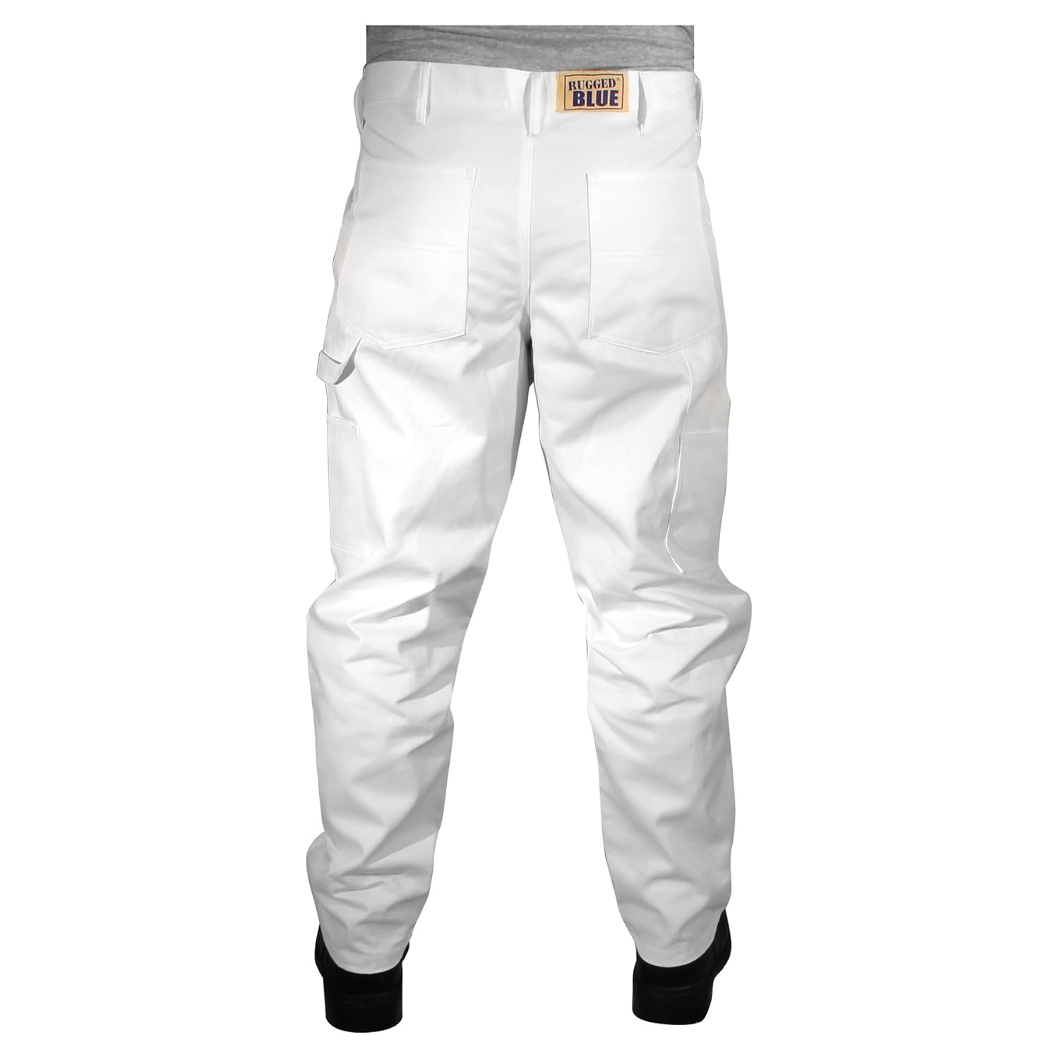 rugged blue overalls