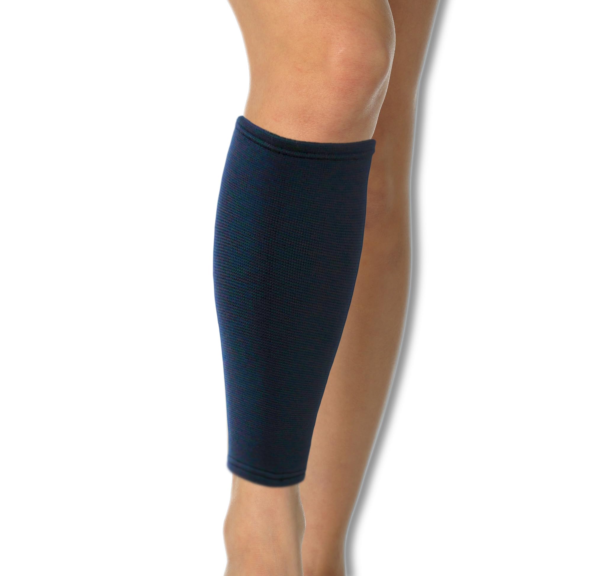 NeoPhysio Medical Grade Elastic Compression Calf Support, Navy Tubular Sleeve - Medium = 33-38cm