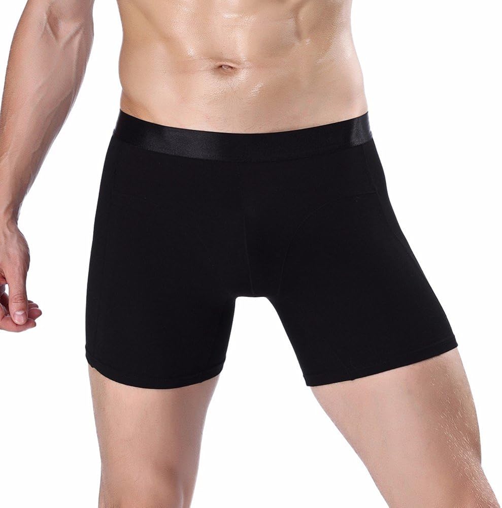 mens long leg swim trunks