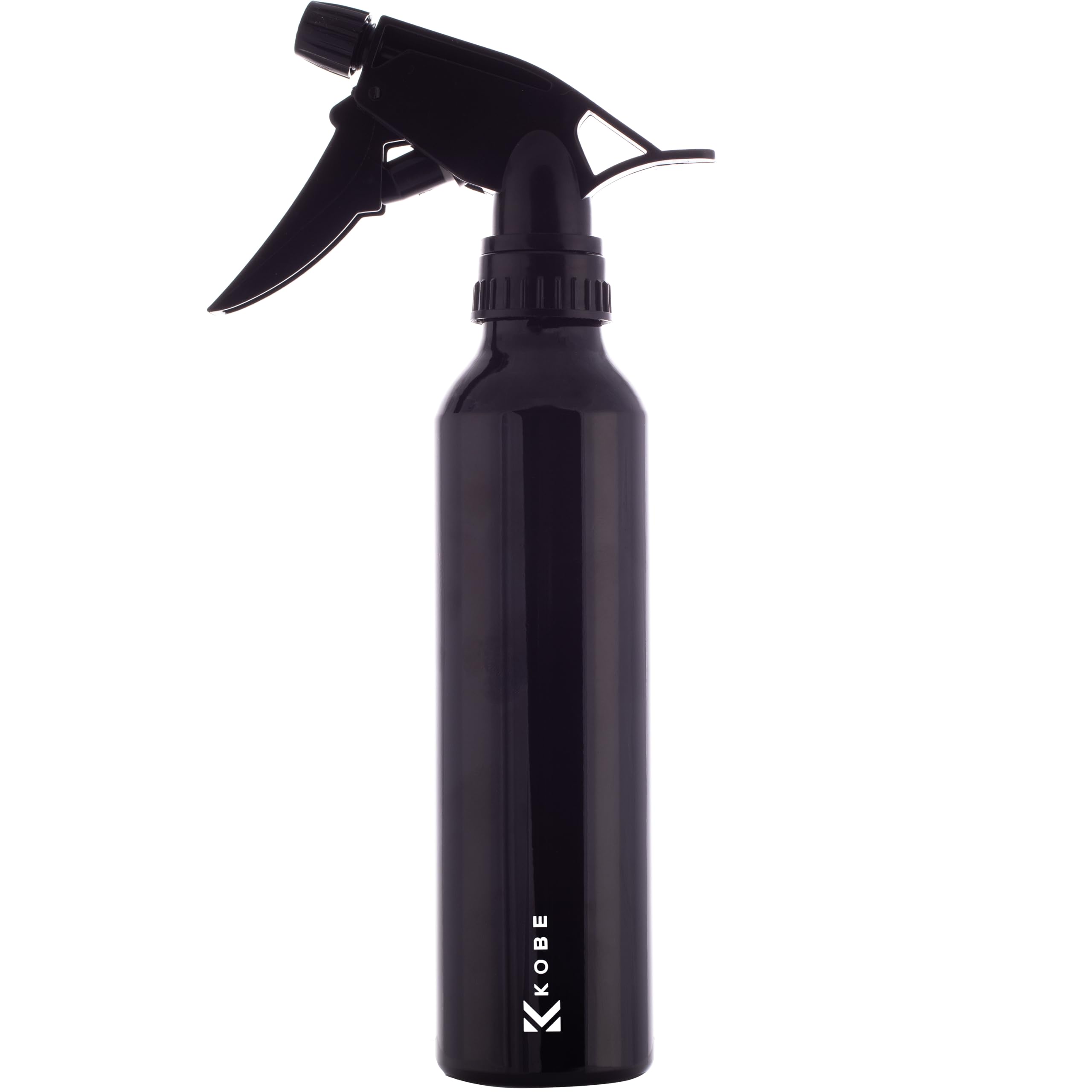 Kobe Professional Black Aluminium fine mist Water Spray - 260 ml - hairdressing - barbers - plants -