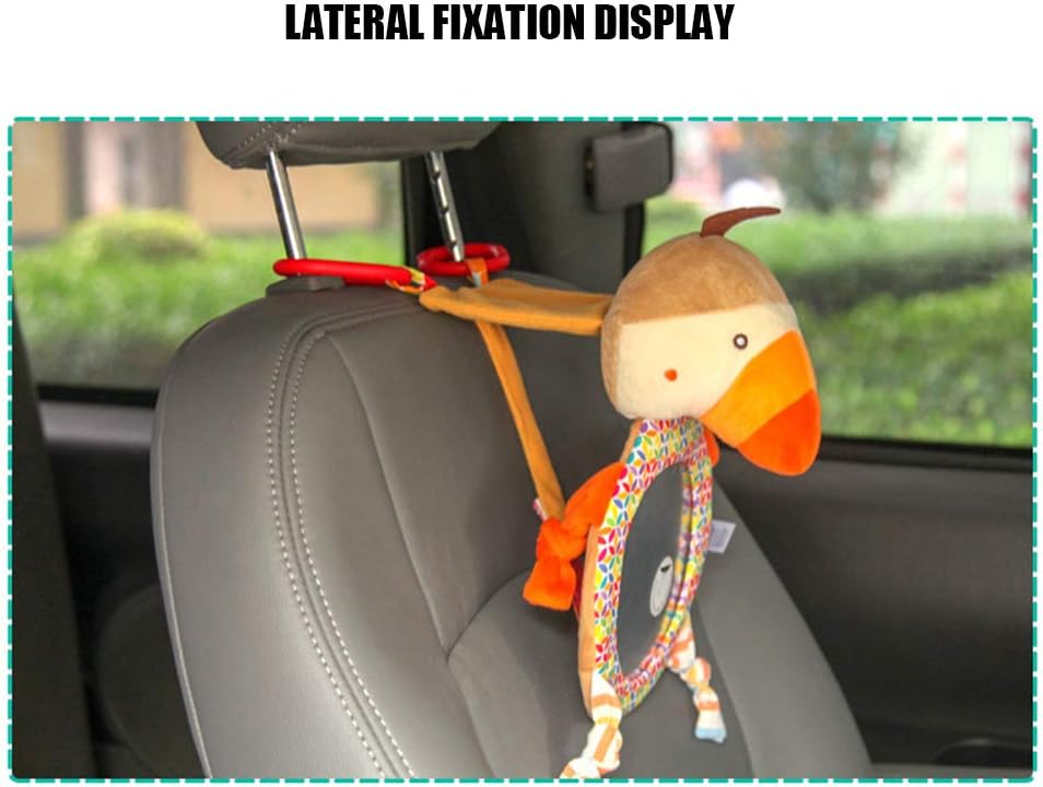 Amazon Co Jp ベビーミラー 赤ちゃんぬいぐるみ漫画動物車ミラー後部座席安全車後部座席子供幼児用イージービューミラー A ホーム キッチン