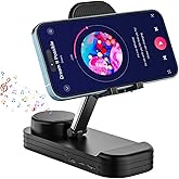 LBSC Cell Phone Stand with Wireless Bluetooth Speaker & Anti-Slip Base,HD Surround Sound,Portable Phone Stand,Suitable for Home & Outdoor,Compatible with iPhone,iPad and Samsung Galaxy(Black)