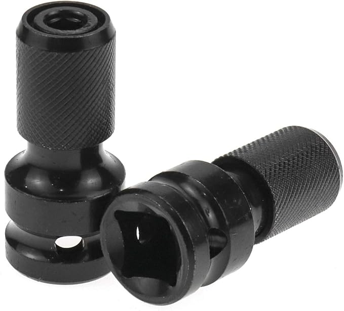 Bitray 1/2Inch Square Drive to 1/4Inch Hex Female Socket Adapter