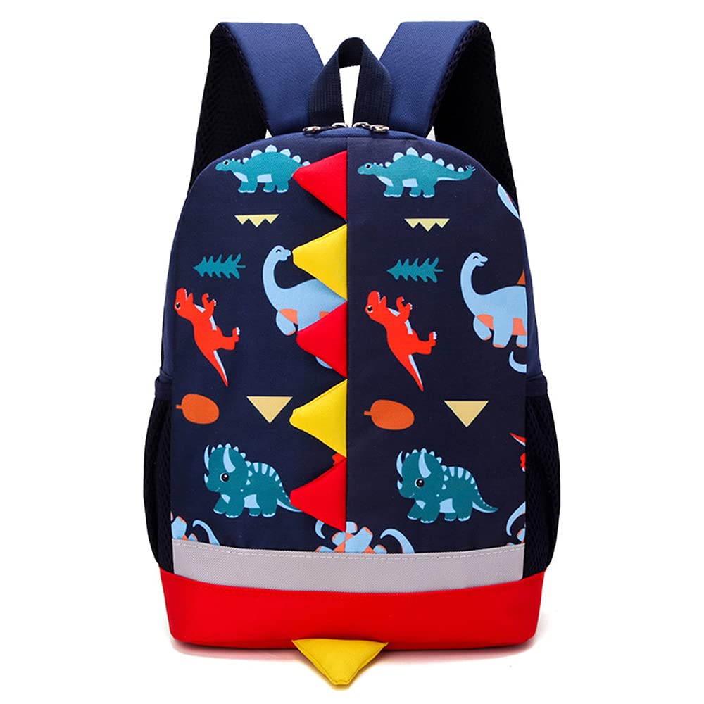 LESNIC Kids Toddlers Dinosaur Backpack Children Dragon Backpack Rucksack School Bag for Boys Girls (Dark Blue)