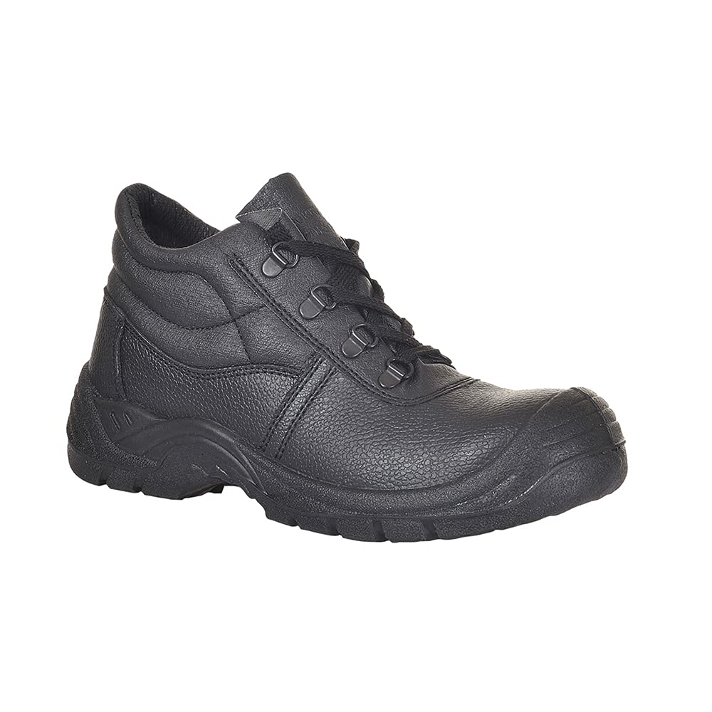 Portwest FW09BKR46 Steelite Protector Boot, Scuff Cap, S1P, Regular, Size: 46, Black
