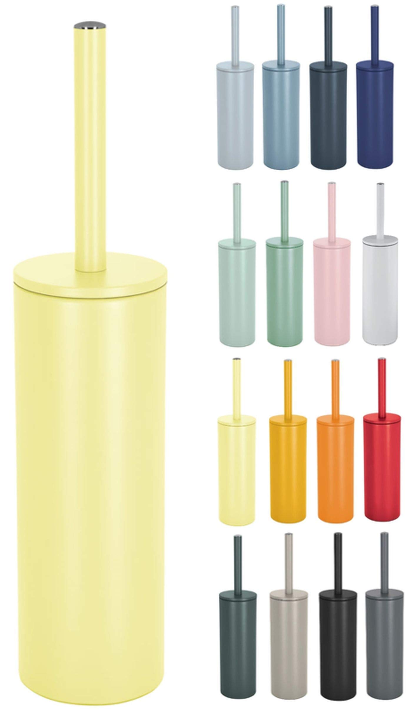 Spirella Akira Toilet Brush with Hygienic Container Matte Yellow — image 1